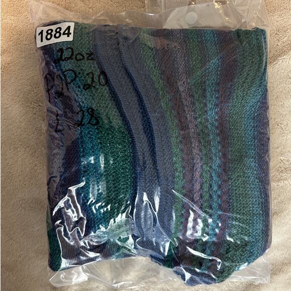 James Kenrob Sweater Women XL Blue Purple Green Vintage 90s Wool Blend Jacquard - Picture 6 of 6